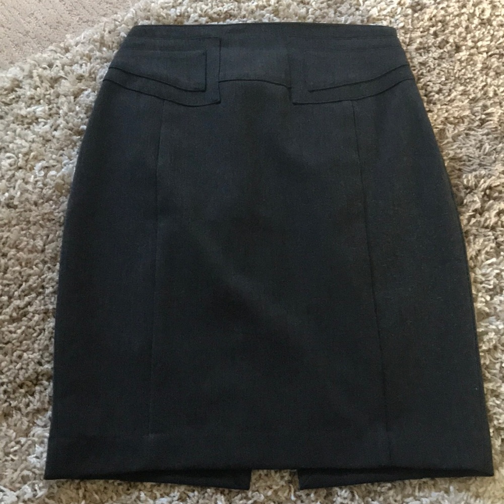 Express Charcoal Gray Pencil Skirt